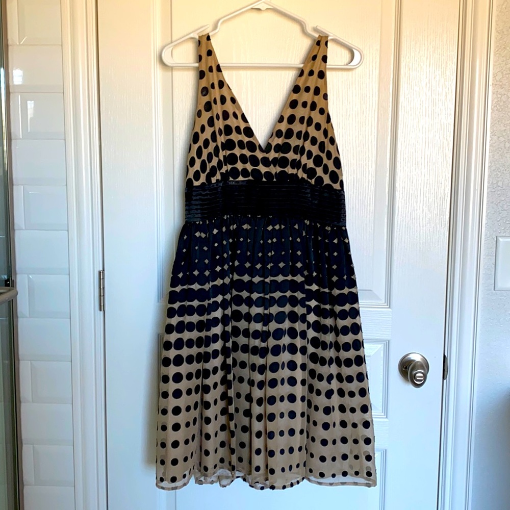 Anthropologie burlapp polka dot dress
